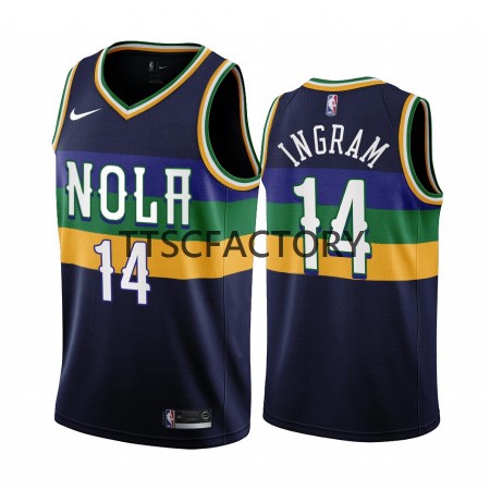 Maglia NBA New Orleans Pelicans Brandon Ingram 14 Nike 2022-23 City Edition Navy Swingman - Uomo